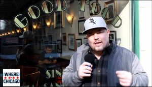 Vinnie gives the episode intro in front of Ricobene's.