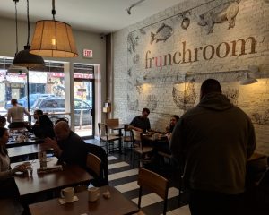 A view of Frunchroom from the inside, looking out.