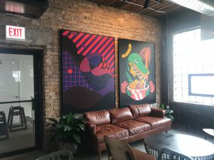 A cozy corner in Marz Community Taproom and Kitchen.